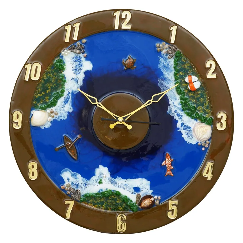 Ocean Beach Resin Wall Clock, photo 1 of 4