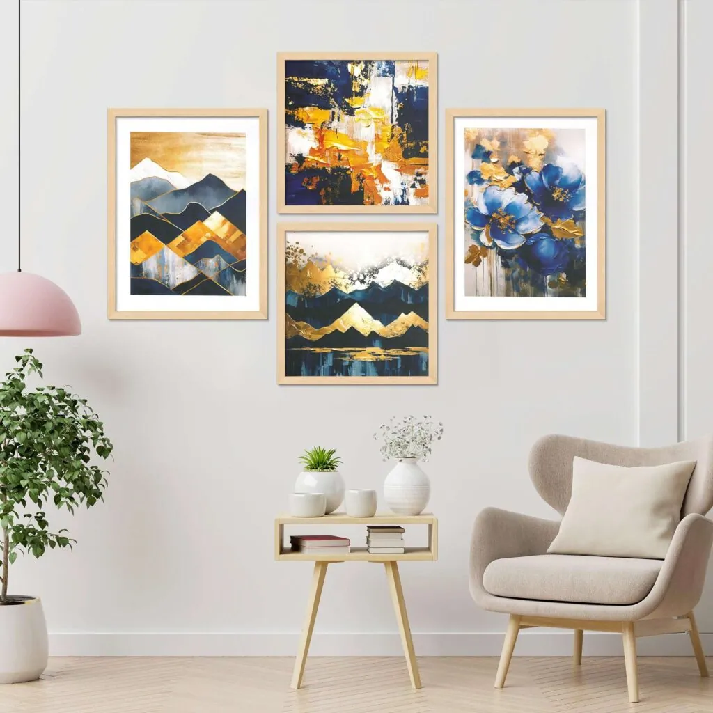 Abstract Floral Mountain Framed Art, photo 1 of 4