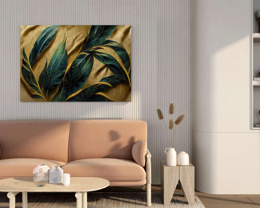 Emerald Foliage Canvas Painting, photo 1 of 4
