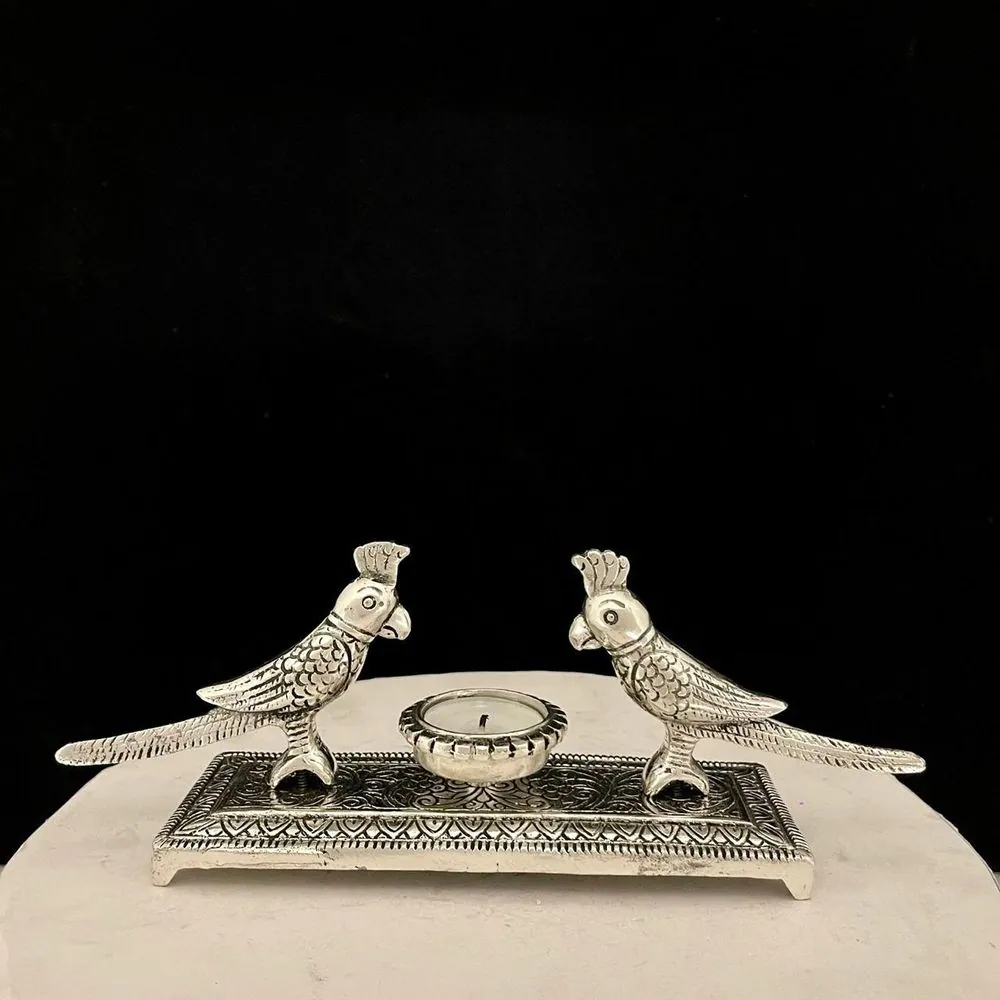 2 Parrot Tealight Holder, photo 1 of 5