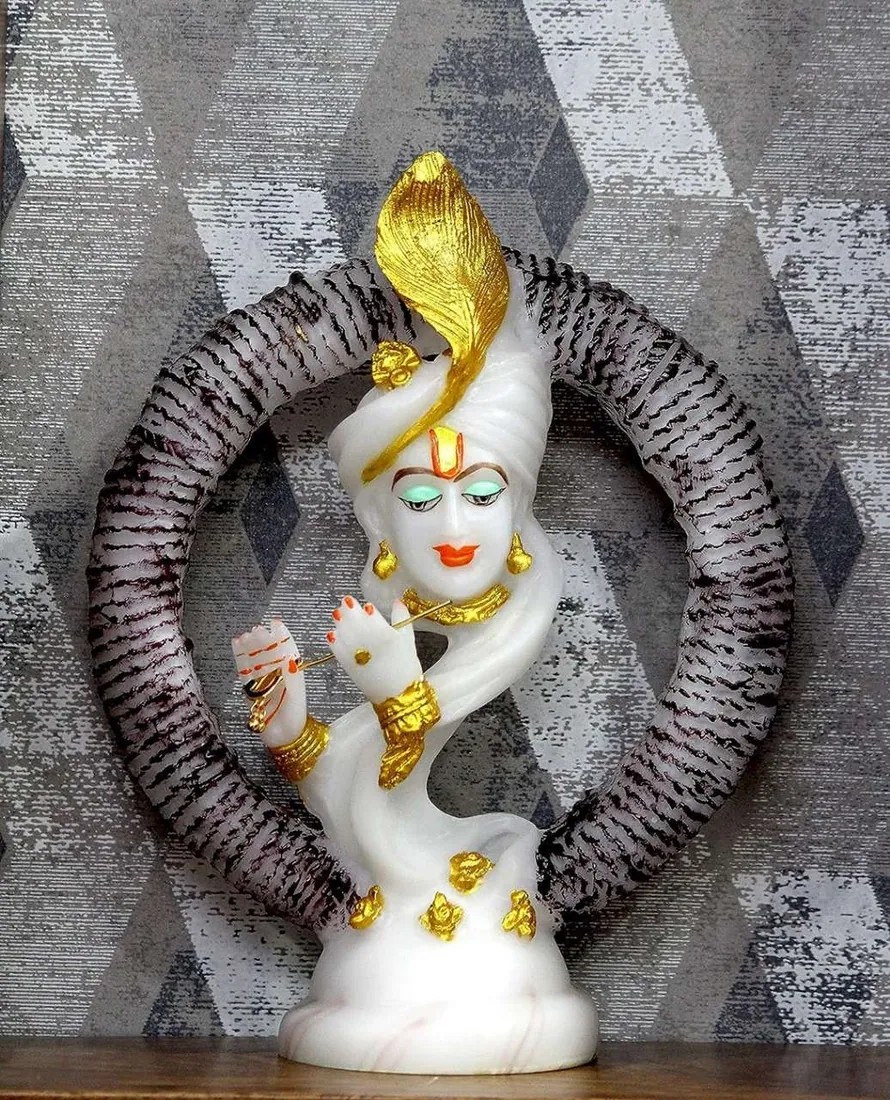 Resin Krishna Playing Flute Sculpture, photo 1 of 4
