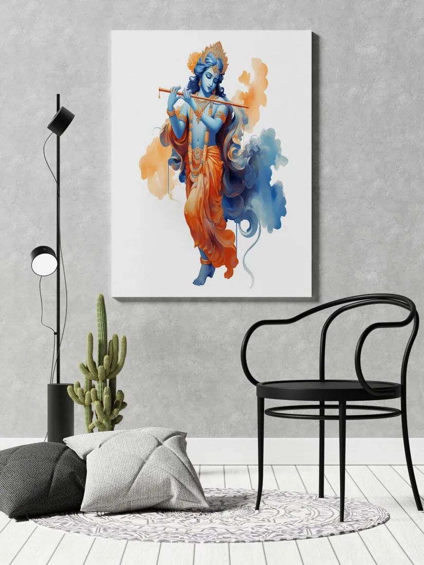 Lord Krishna Canvas Painting, photo 1 of 4