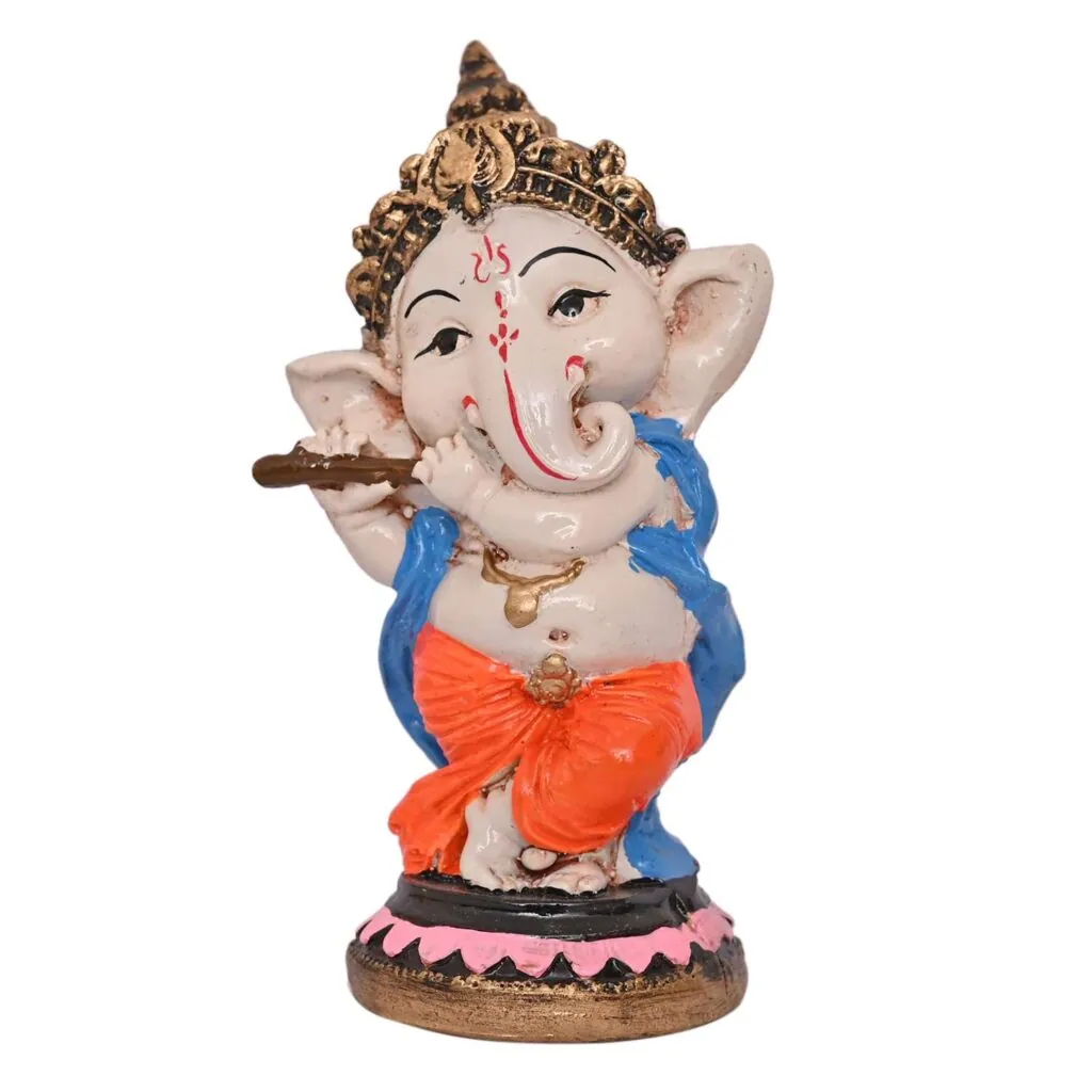 Resin Flute Playing Ganesha Idol, photo 1 of 4