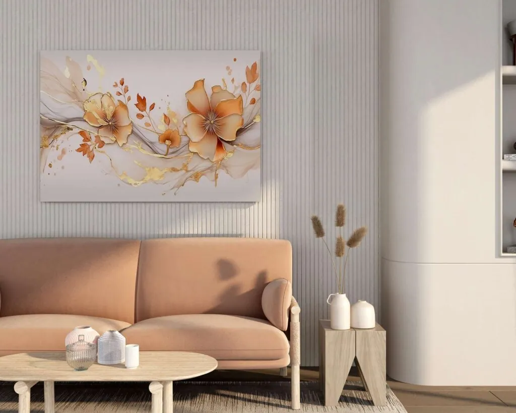 Abstract Floral Canvas Painting, photo 1 of 4