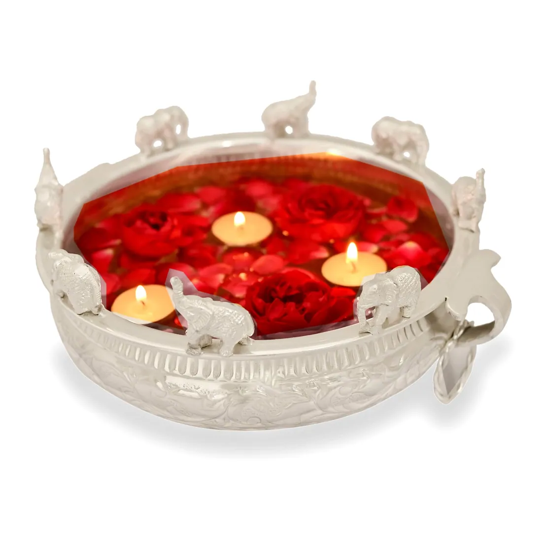 Urli Elephant Border Silver No. 2