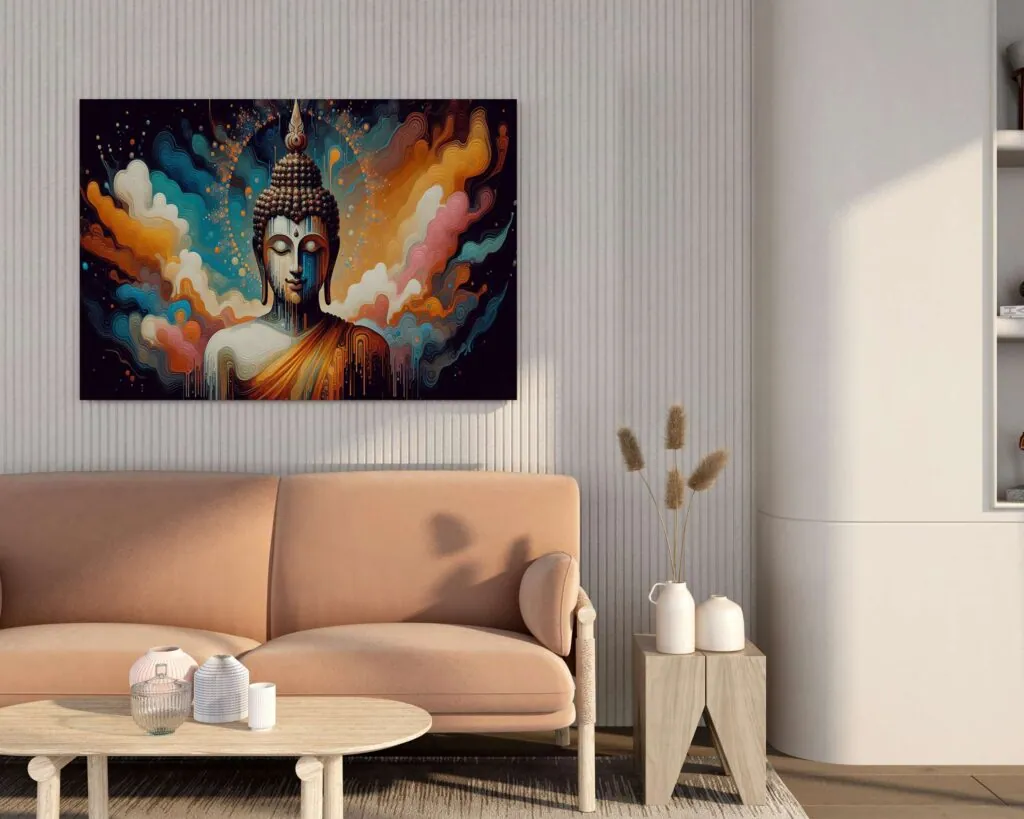 Abstract Buddha Canvas Painting, photo 1 of 4