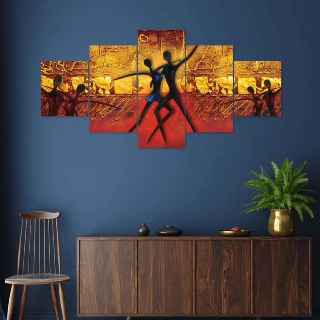 Dancing Couple Abstract Wall Painting, photo 1 of 4