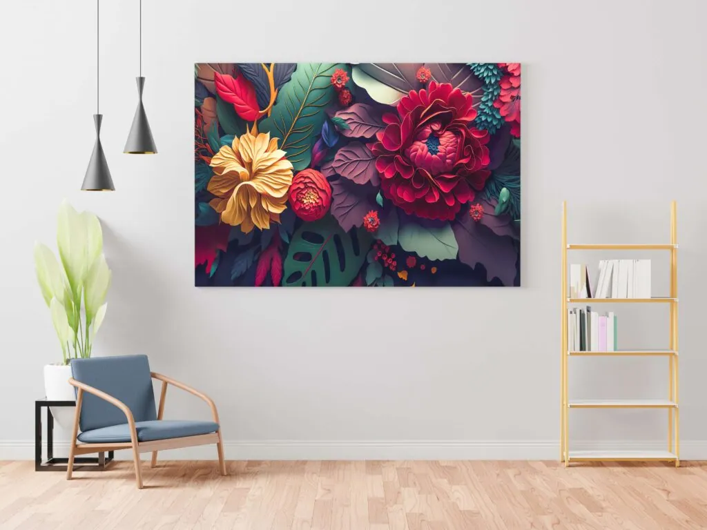 Floral Bouquet Canvas Painting, photo 1 of 4