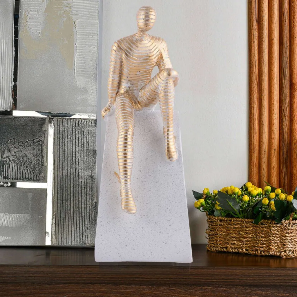 Seated Man Resin Sculpture, photo 1 of 4
