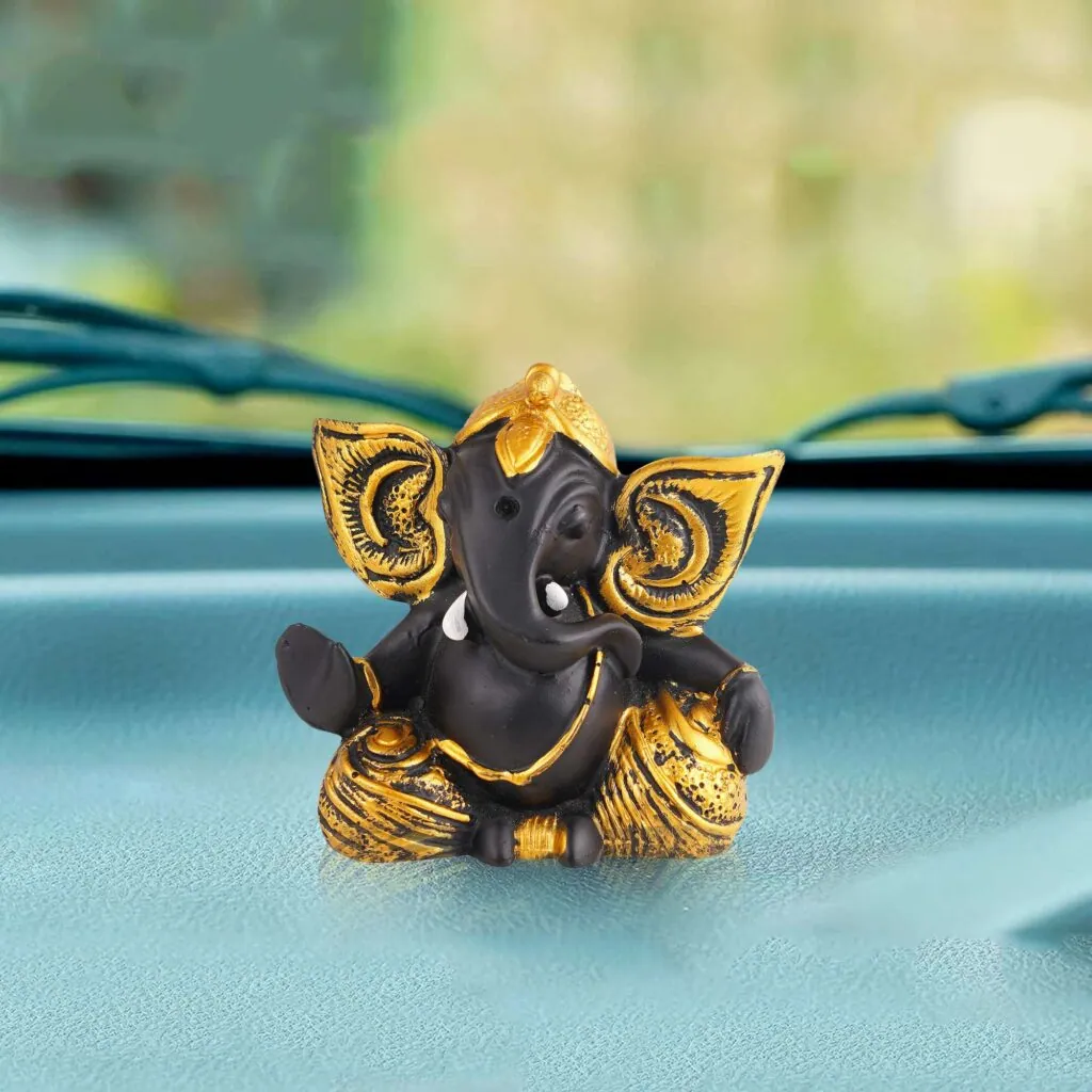 Gold Accent Resin Ganesha Idol, photo 1 of 4
