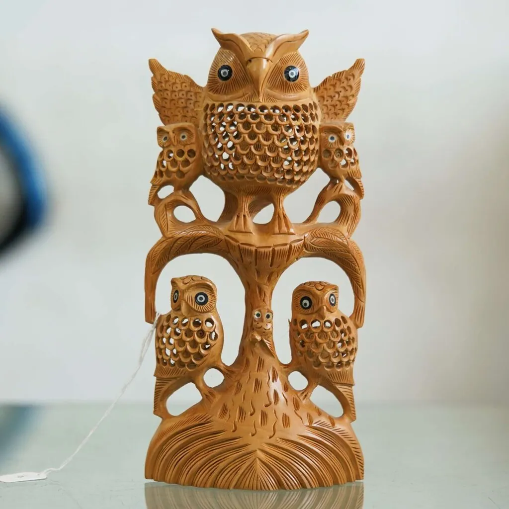 Carved Wooden Owl Figurine, photo 1 of 4