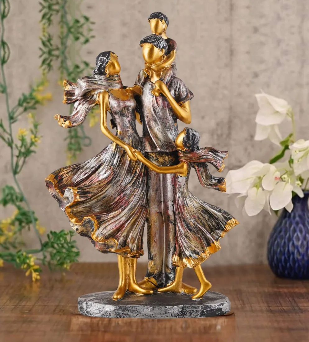 Resin Family Dancing Statue, photo 1 of 4