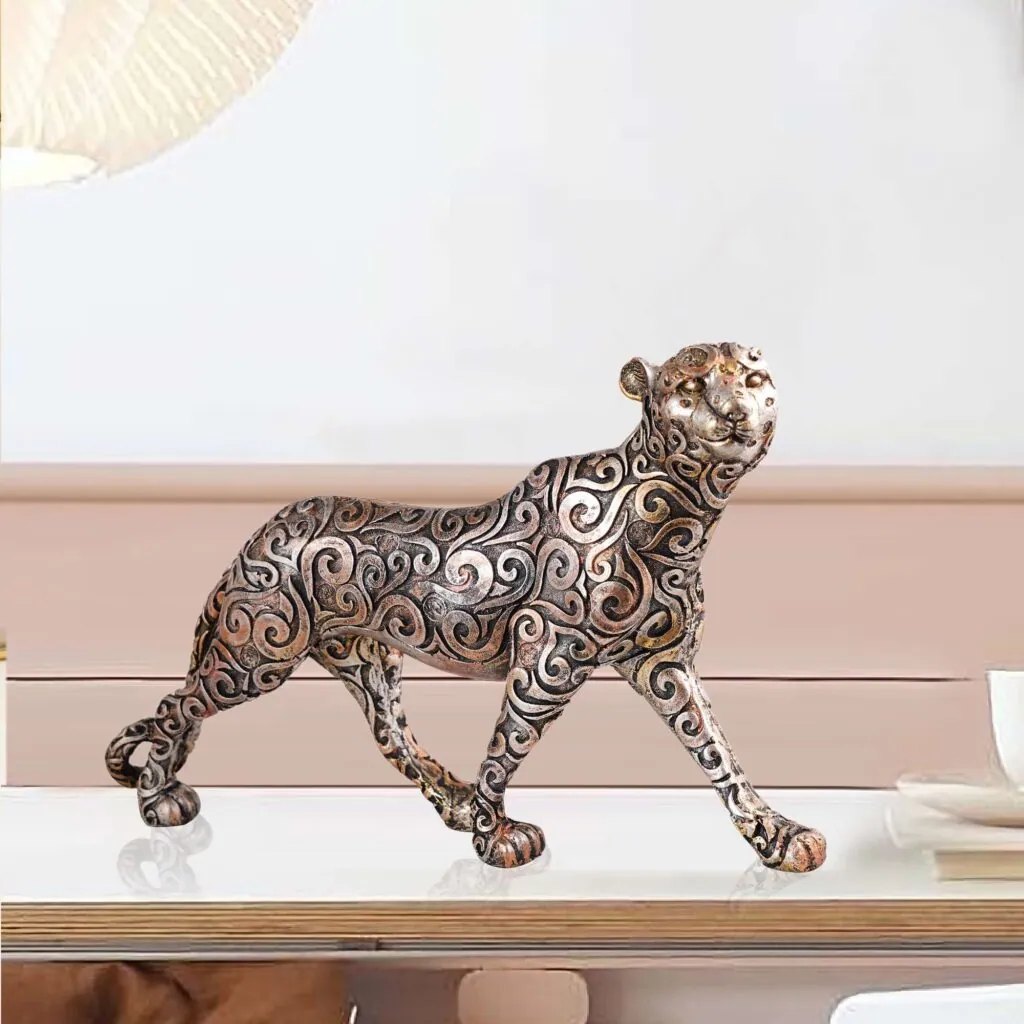 Resin Walking Cheetah Figurine, photo 1 of 4