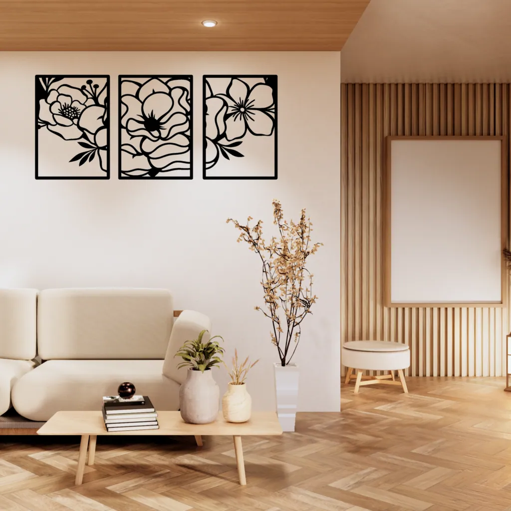 Botanical Floral Triptych Wall Art, photo 1 of 4