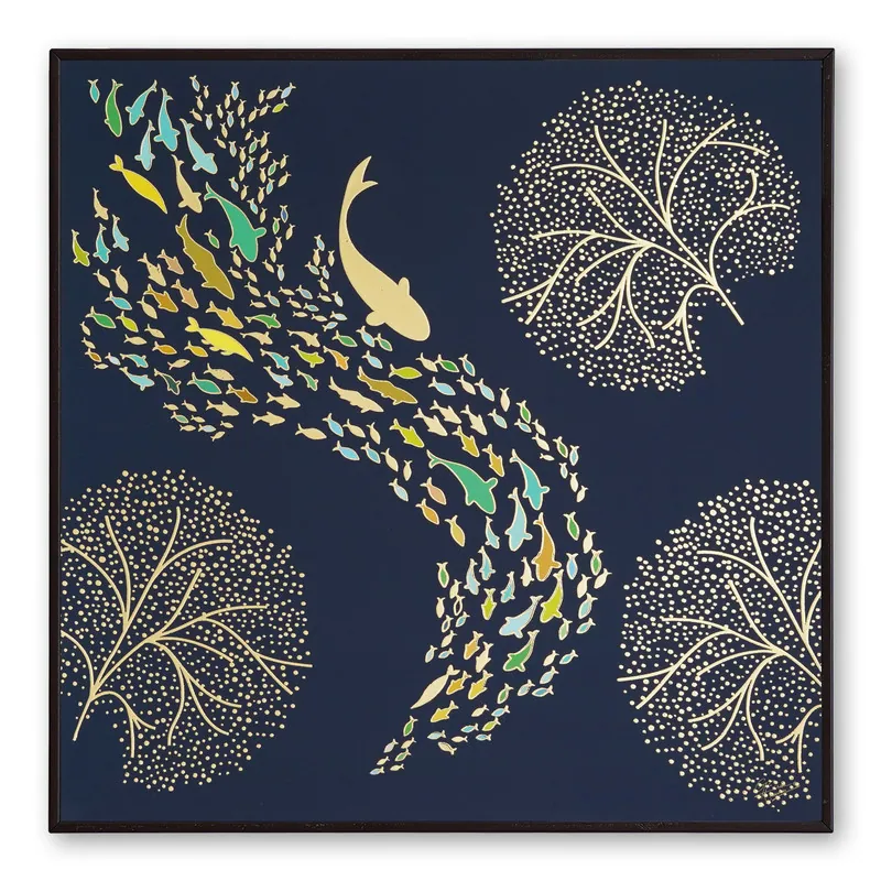 Koi Fish Swarm Wall Painting, photo 1 of 4