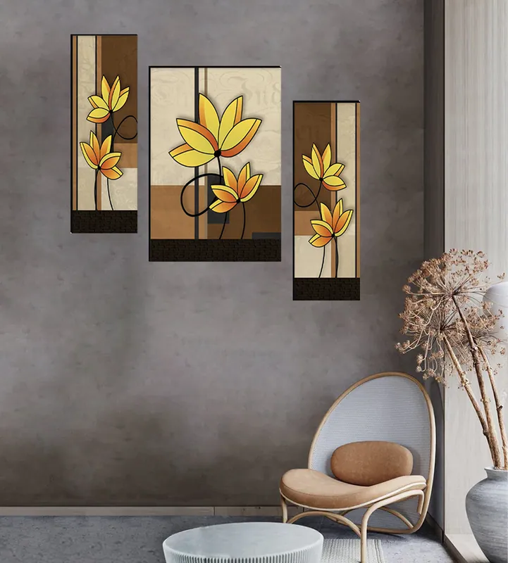 Yellow Lotus Floral Wall Art, photo 1 of 4