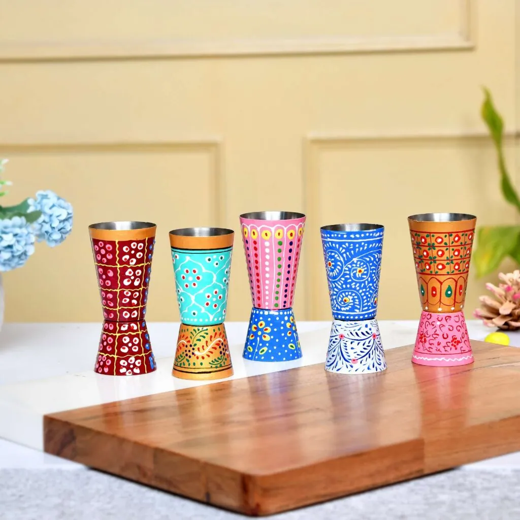 Painted Aluminium Tumbler Glass Set, photo 1 of 4