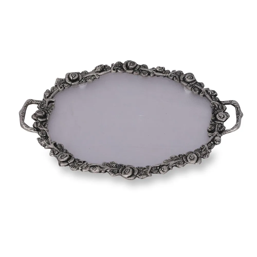 Metal And Fiber Oval Tray Big, photo 1 of 4