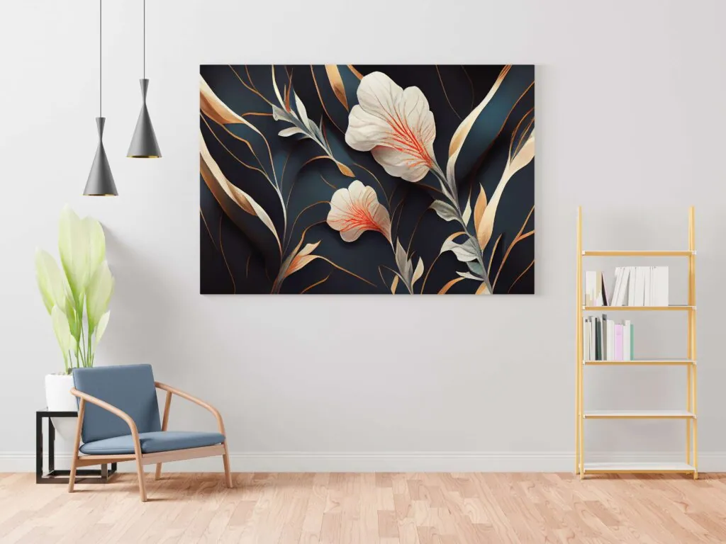 Botanical Calla Lily Canvas Painting, photo 1 of 4