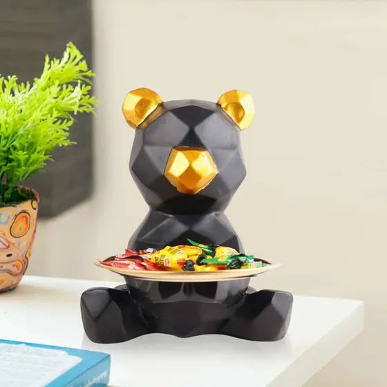 Geometric Resin Bear Candy Dish