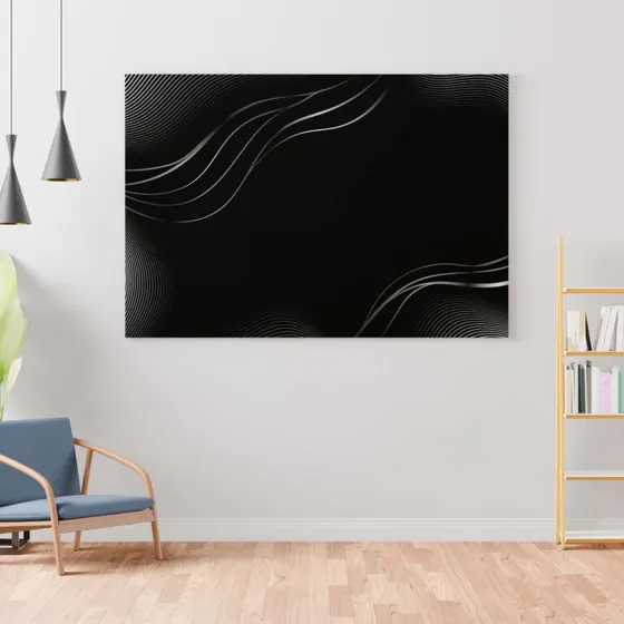 Abstract Minimalist Line Canvas Painting