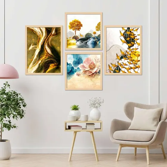 Modern Gold Landscape Wall Art