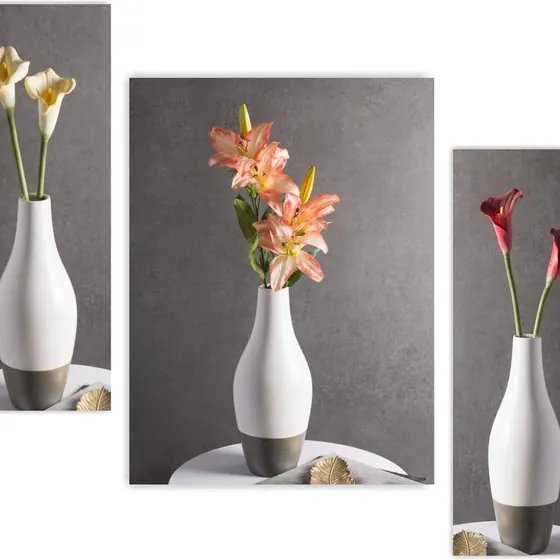Floral Ceramic Vases Wall Painting