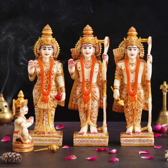 Ram Darbar Marble Idols Set