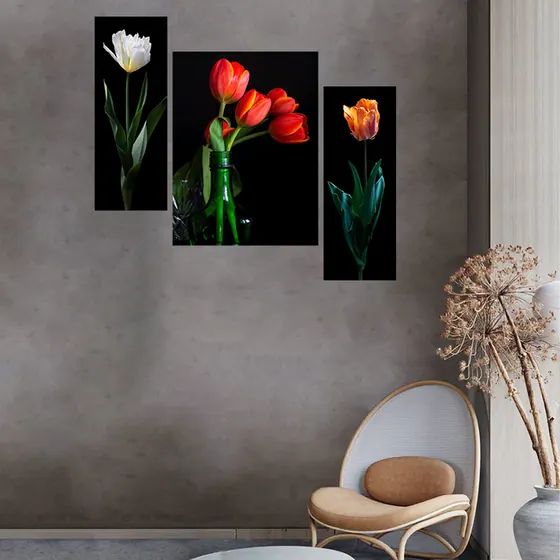 Tulip Flower Digital Wall Painting