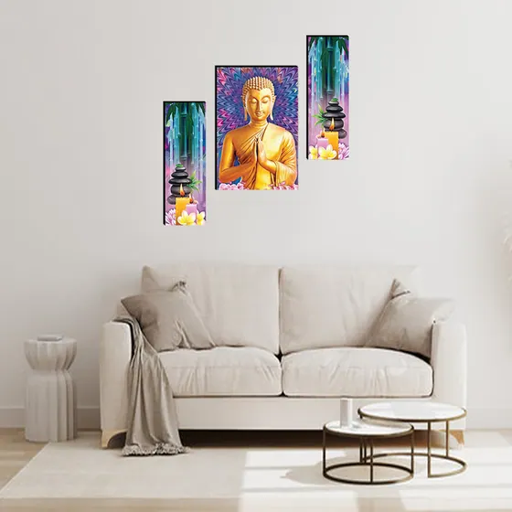 Buddha and Bamboo Digital Painting