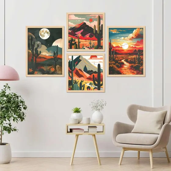 Desert Landscape Framed Art Set