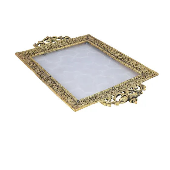 Rectangle Metal And Fiber Tray