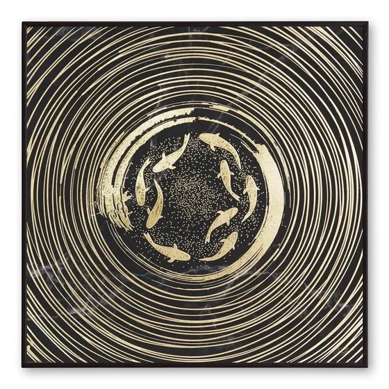 Concentric Circle Koi Fish Painting