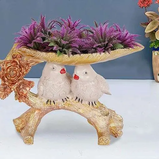 Resin Bird Planter Showpiece