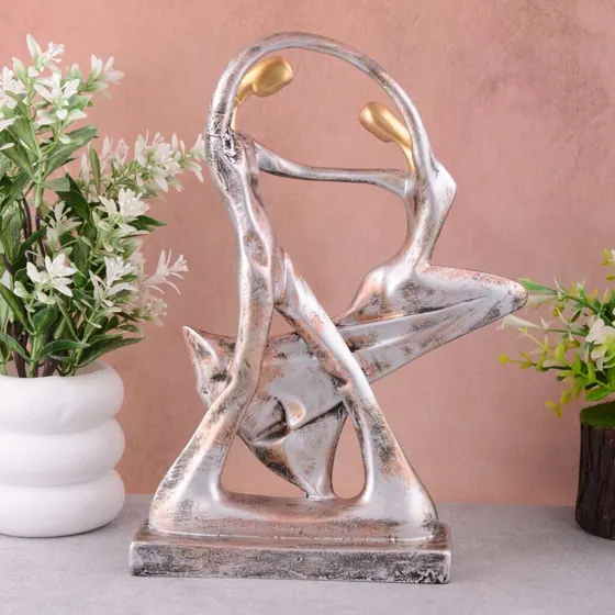 Abstract Dancing Couple Resin Figurine