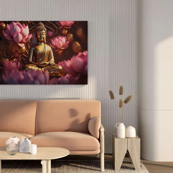 Lotus Buddha Canvas Painting