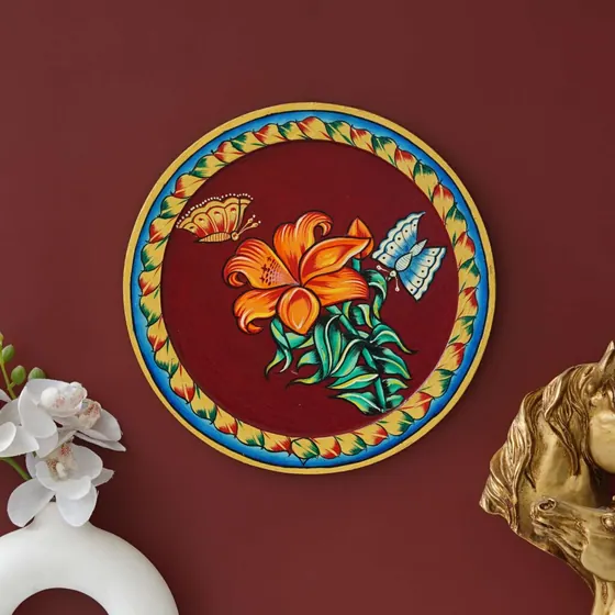 Lily and Butterfly Wall Plate