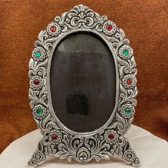 Photo Frame Oval Stones