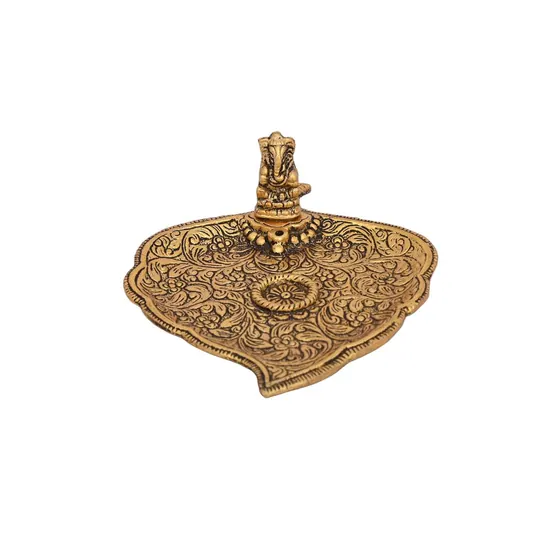 Ganesha Pipal Leaf Insence Holder