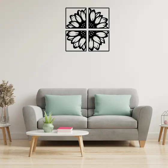 Sunflower Mandala Cutout Wall Art