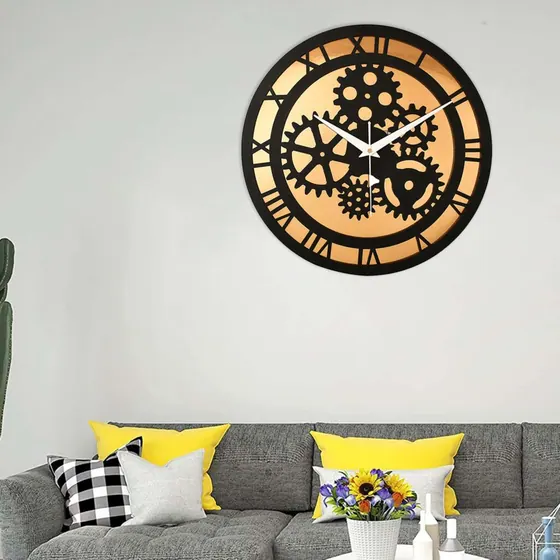 Steampunk Gear Wooden Wall Clock