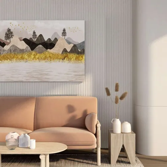 Abstract Mountain Landscape Canvas Painting