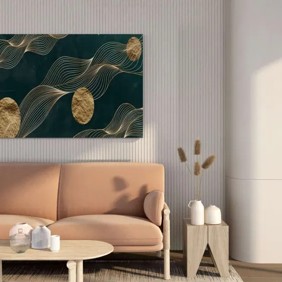 Abstract Wave Canvas Painting