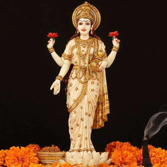 Standing Lakshmi Marble Murti