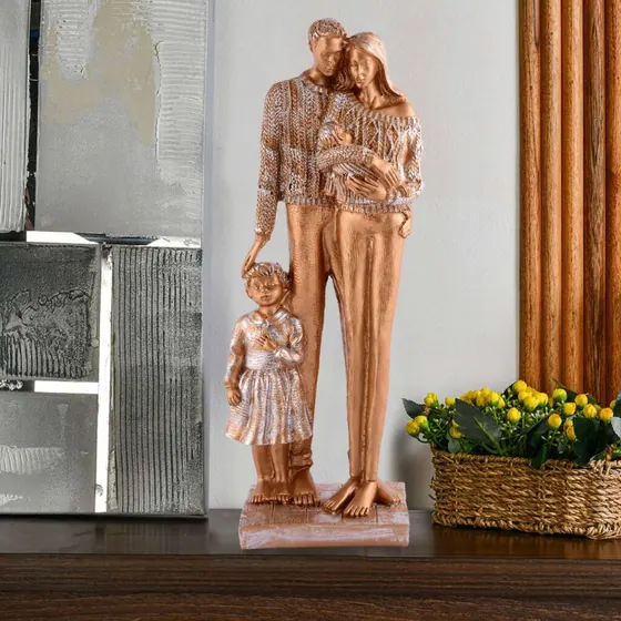 Bronze Resin Family Figurine
