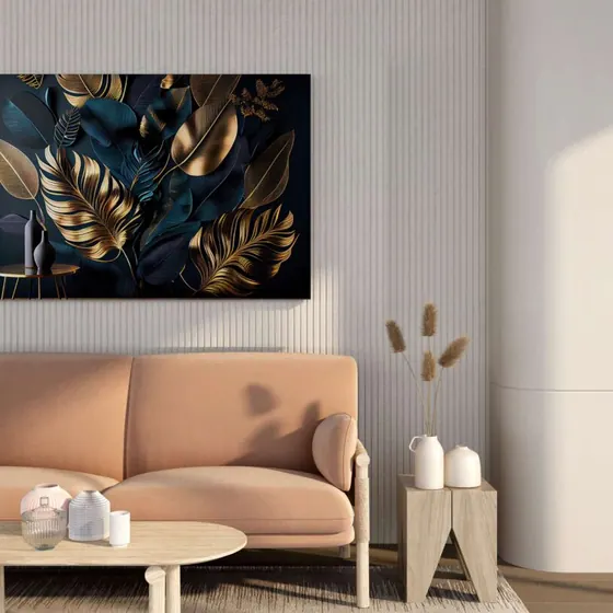 Golden Leaves Canvas Painting