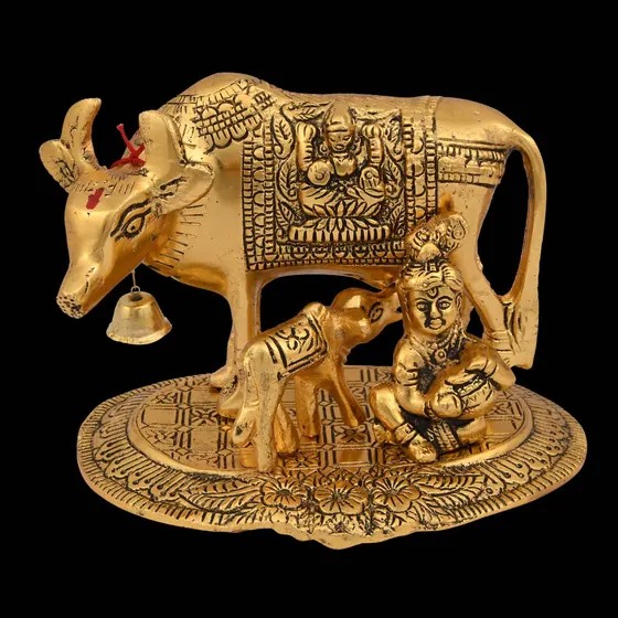 Cow And Calf With Balkrishna Small