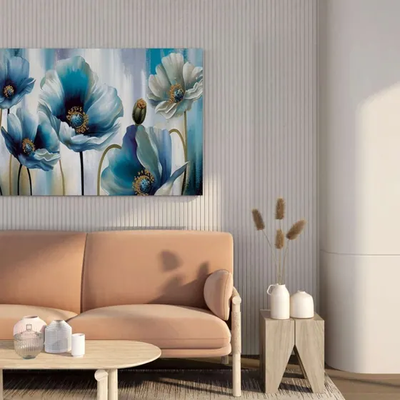 Blue Poppy Canvas Painting