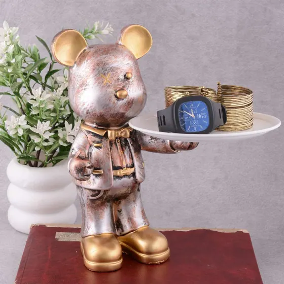 Standing Bear Tray Figurine