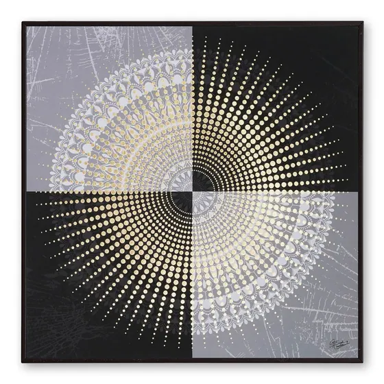 Mandala Ray Foil Painting